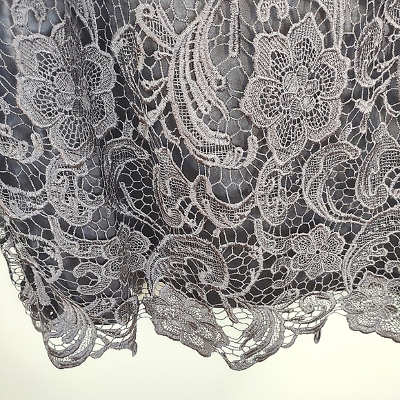 Adrianna Papell Evening Illusion Lace Sheath Dress Size 10 - Picture 6 of 10